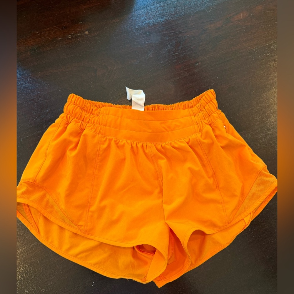 Lululemon Athletica Bright Orange Athletic Shorts